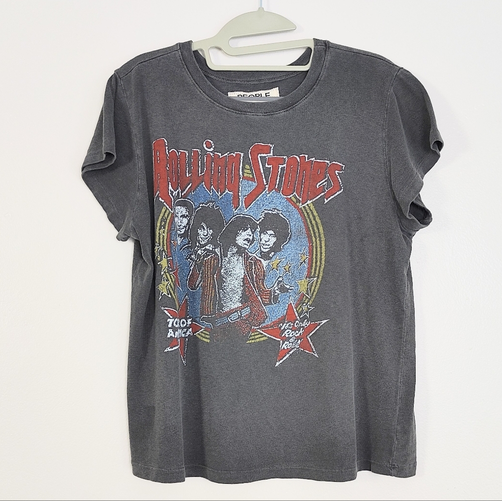 People Of Leisure Rolling Stones Band Tee Shirt Organic Cotton Made In USA XL